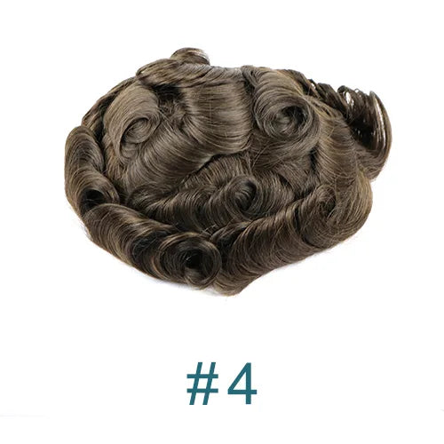 0.12mm Injected Thin Skin Male Hair Toupee | 110%-130% Density | Brazilian Remy Human Hair System