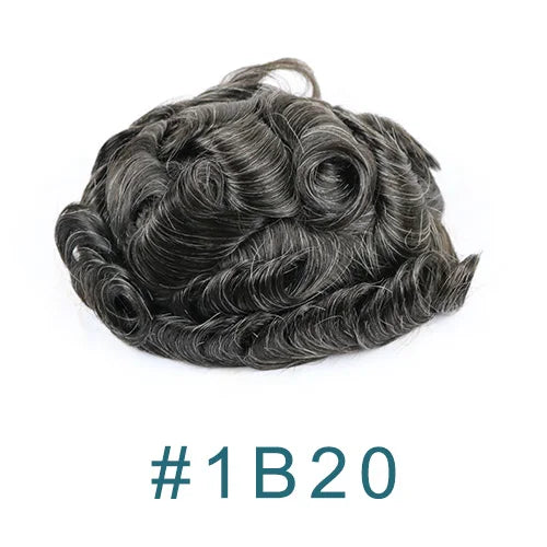 0.12mm Injected Thin Skin Male Hair Toupee | 110%-130% Density | Brazilian Remy Human Hair System
