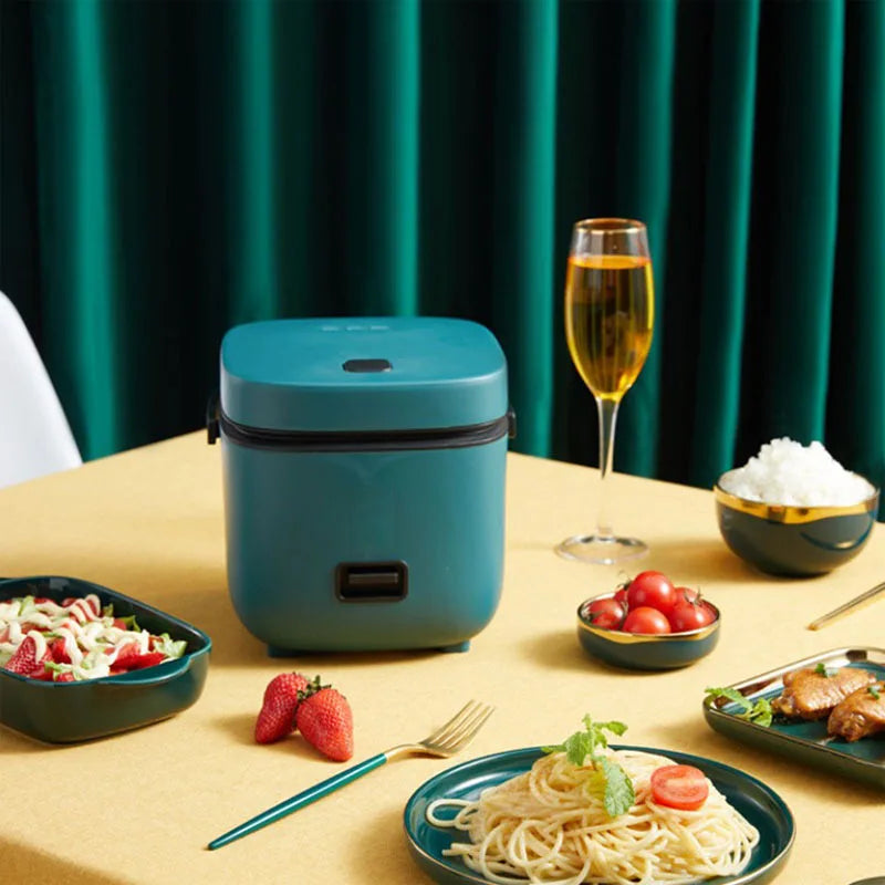 Mini Rice Cooker 1.2L – Compact Electric Steamer for 1–2 People