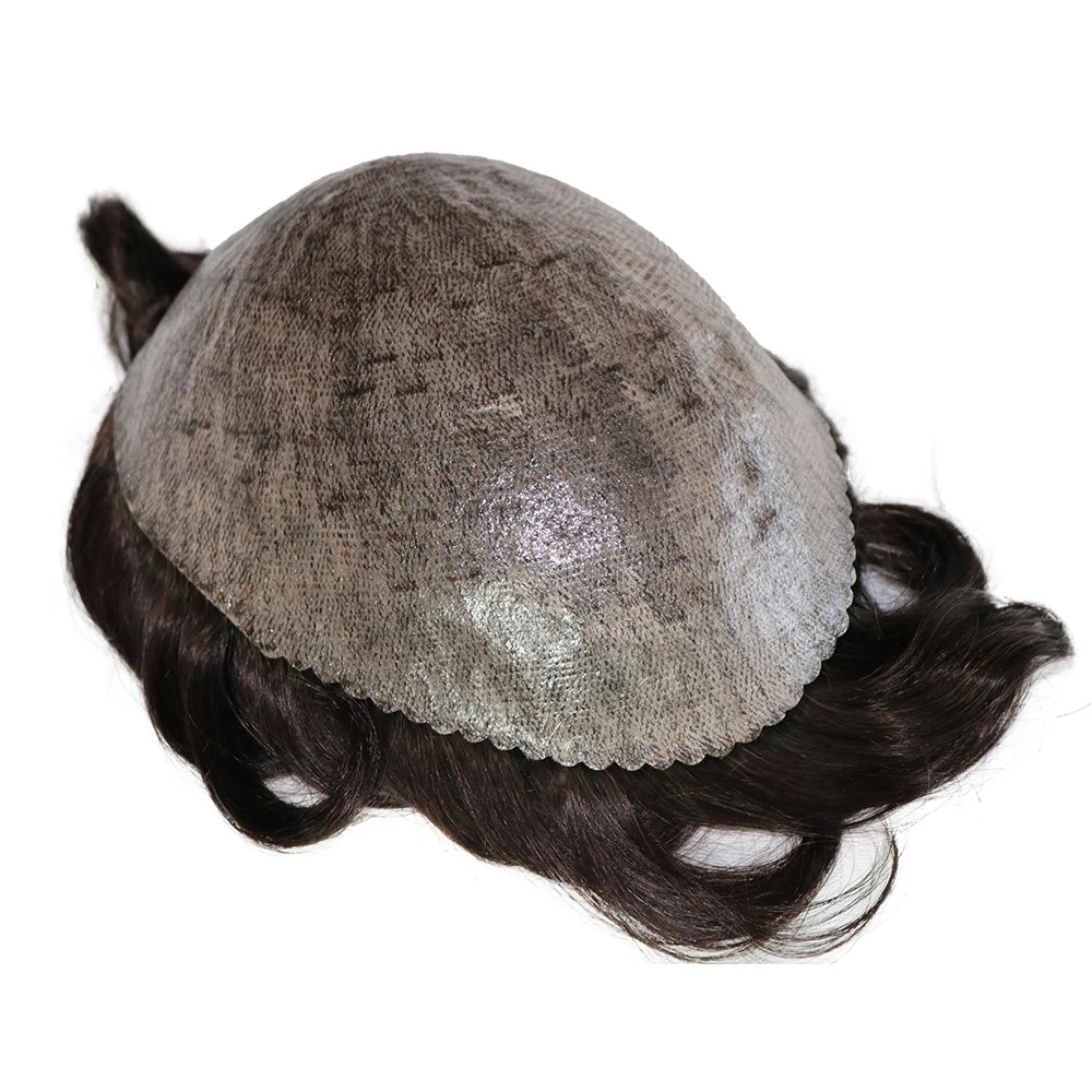 0.12mm Injected Thin Skin Male Hair Toupee | 110%-130% Density | Brazilian Remy Human Hair System