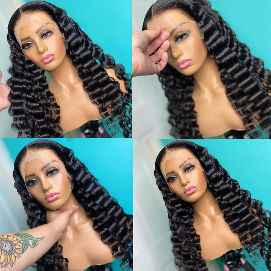 13×6 Loose Deep Wave Wig HD Lace Frontal Wigs Pre Plucked Glueless 13X6 HD Lace Human Hair Wigs Deep Wave 5x5 Closure Wig