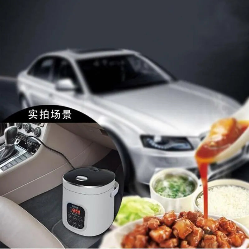 Portable Electric Rice Cooker – Dual Voltage 12V/24V/220V for Car, Truck & Home Use