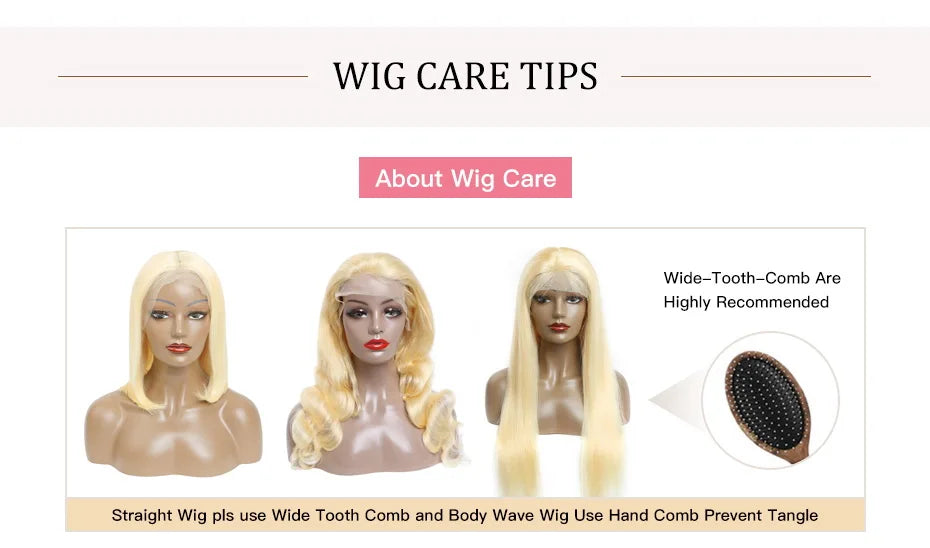 HD Transparent 613 Blonde 13x4 / 13x6 / 360 Lace Front Human Hair Wig – Bone Straight, Pre-Plucked, High Density