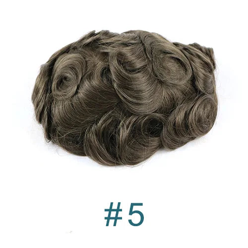 0.12mm Injected Thin Skin Male Hair Toupee | 110%-130% Density | Brazilian Remy Human Hair System
