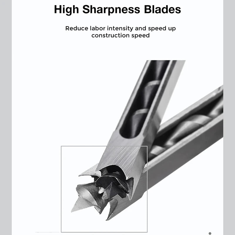 HSS Square Hole Drill Bit Set – Woodworking Mortising Chisel Auger Tools for DIY Furniture