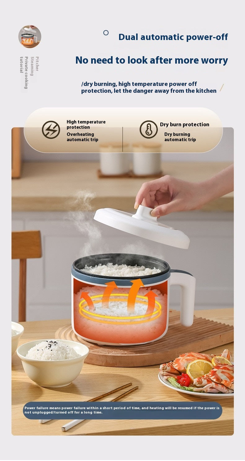 Electric Hot Pot Cooker – Non-Stick Multifunction Rice & Soup Maker for 1–2 People