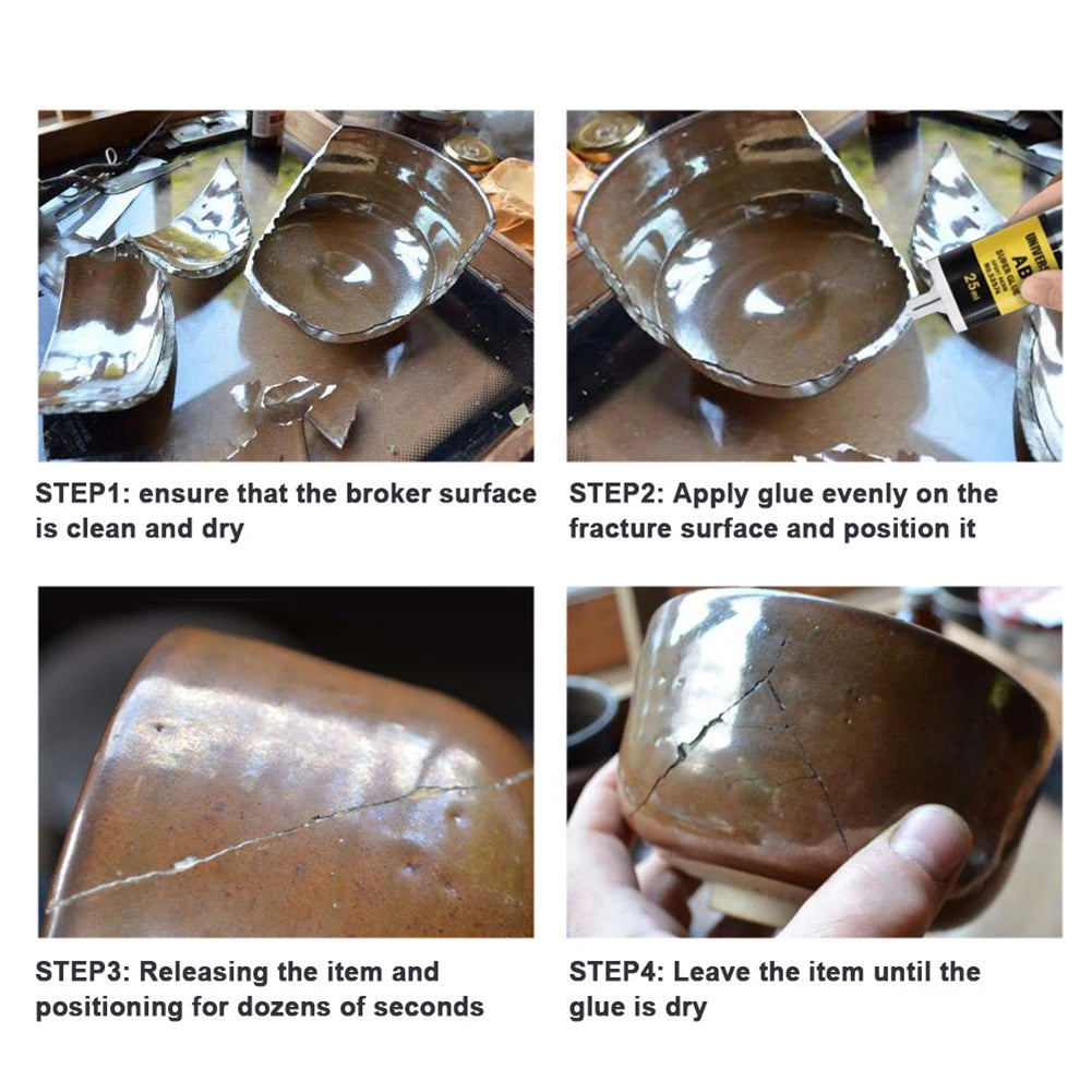 Epoxy Resin AB Glue – Waterproof Fast Adhesive for Wood, Metal & Plastic Repair (4/25ml)