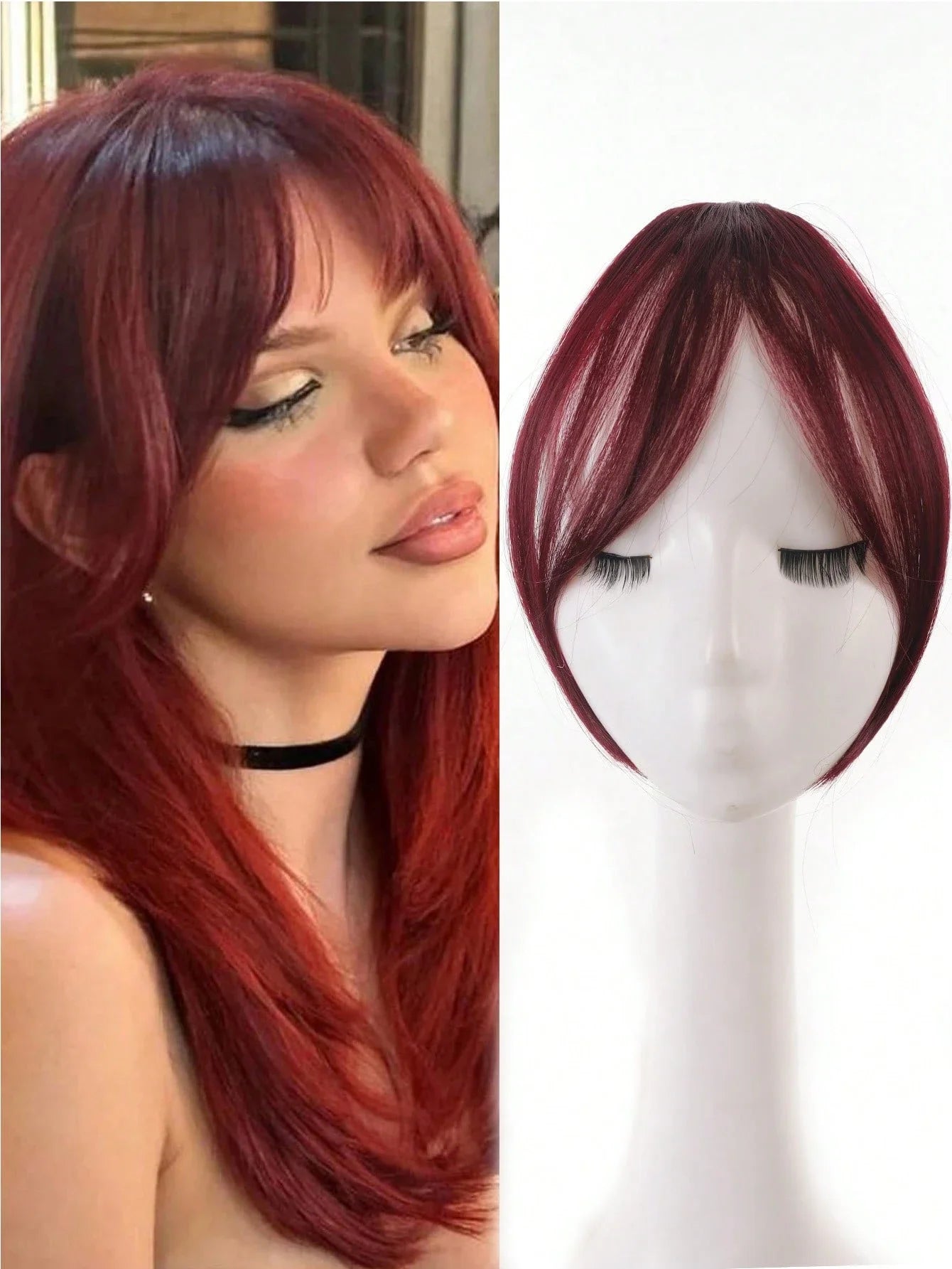 Middle Part Clip-in Bangs | Natural Seamless Hairpiece | 12 Colors