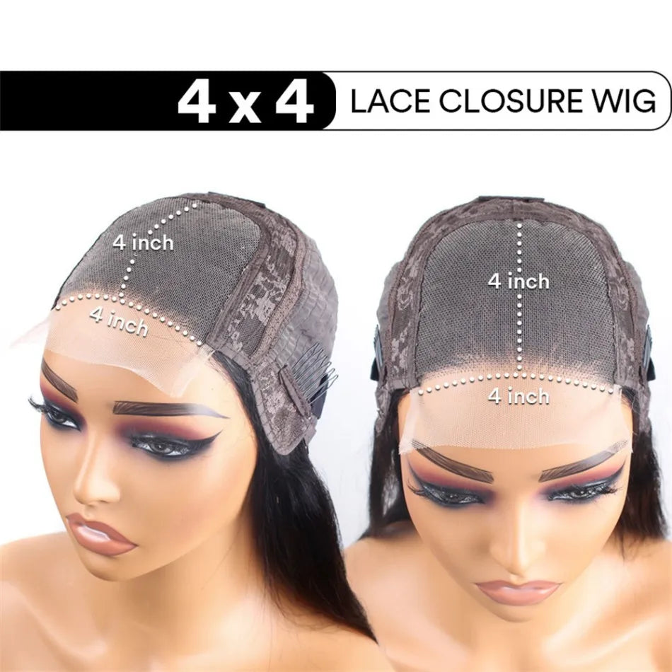 Frolo Bob Wig 5x5 HD Lace Closure Short Glueless Body Wave Human Hair Wig (220 Density, Brazilian Remy, 8–16 Inch)