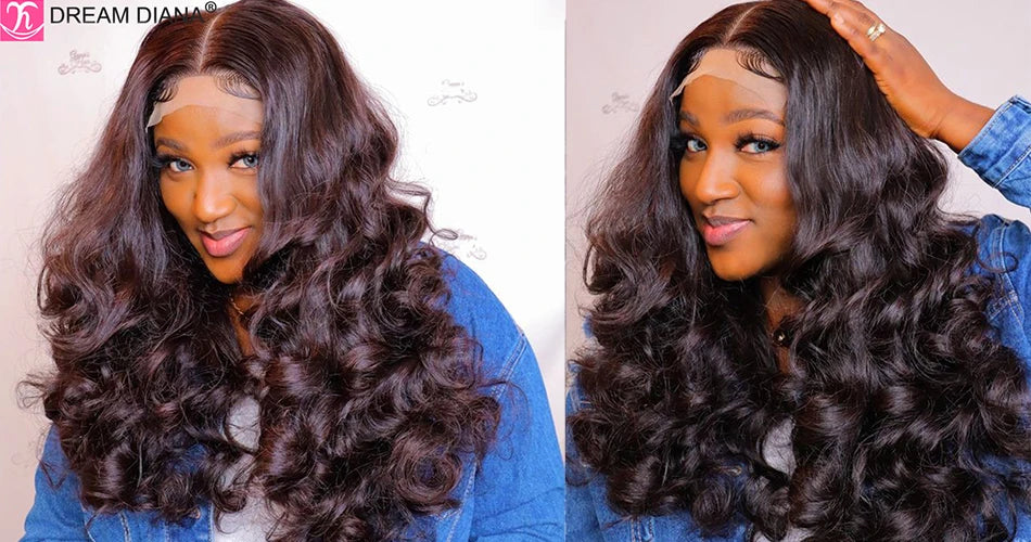 Glueless Loose Wave Human Hair Wig 13x4 HD Transparent Lace · 250% Density · 18–24 Inch