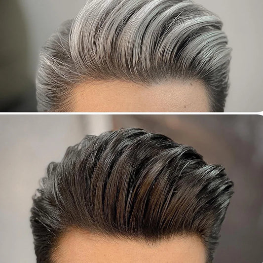 Men's Toupee Hair System | Natural Hairline Indian Human Hair | 0.1mm Thin PU Skin Base