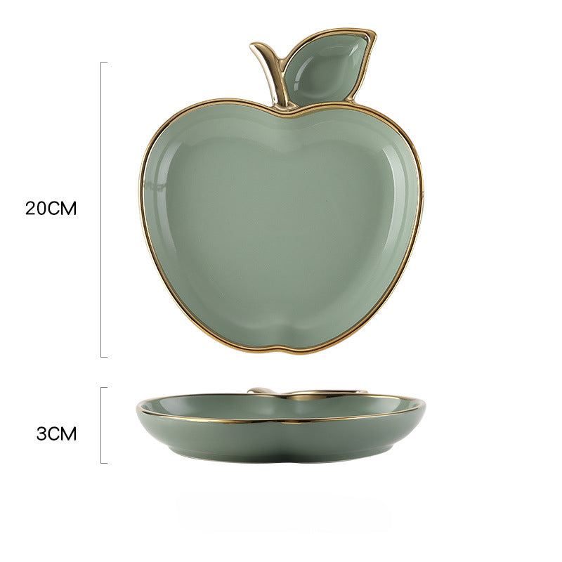 Jucaica Rosh Hashanah Apple Honey Dish – Ceramic Dessert Plate Set