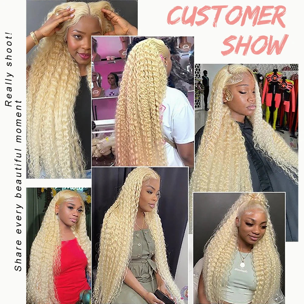 613 Blonde Deep Loose Wave HD Lace Frontal Wig – 13x4 / 13x6 Transparent Human Hair Wig