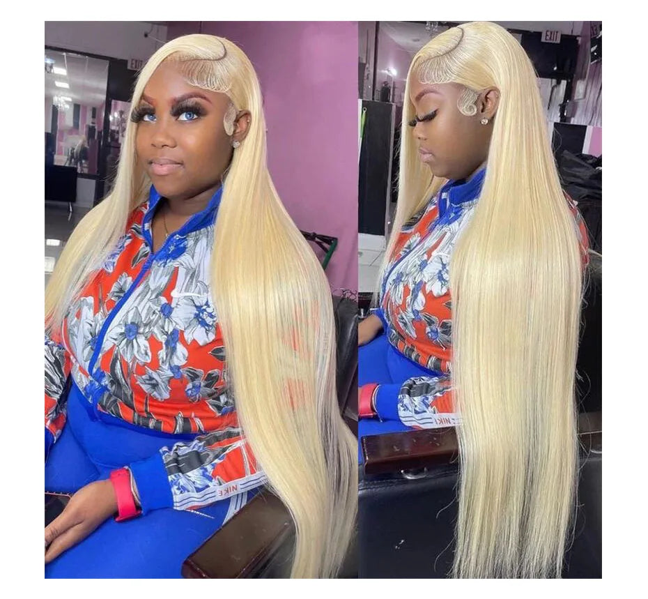 HD Transparent 613 Blonde 13x4 / 13x6 / 360 Lace Front Human Hair Wig – Bone Straight, Pre-Plucked, High Density