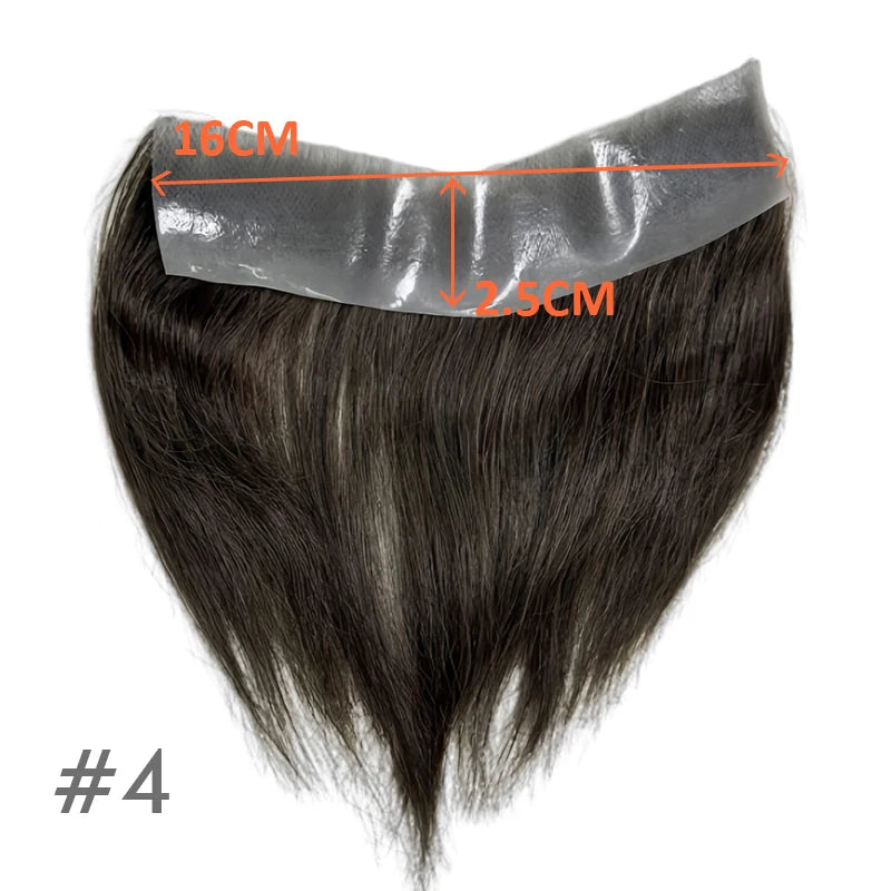 Men's V-Style Hairline Toupee | Human Hair PU Base Hair System