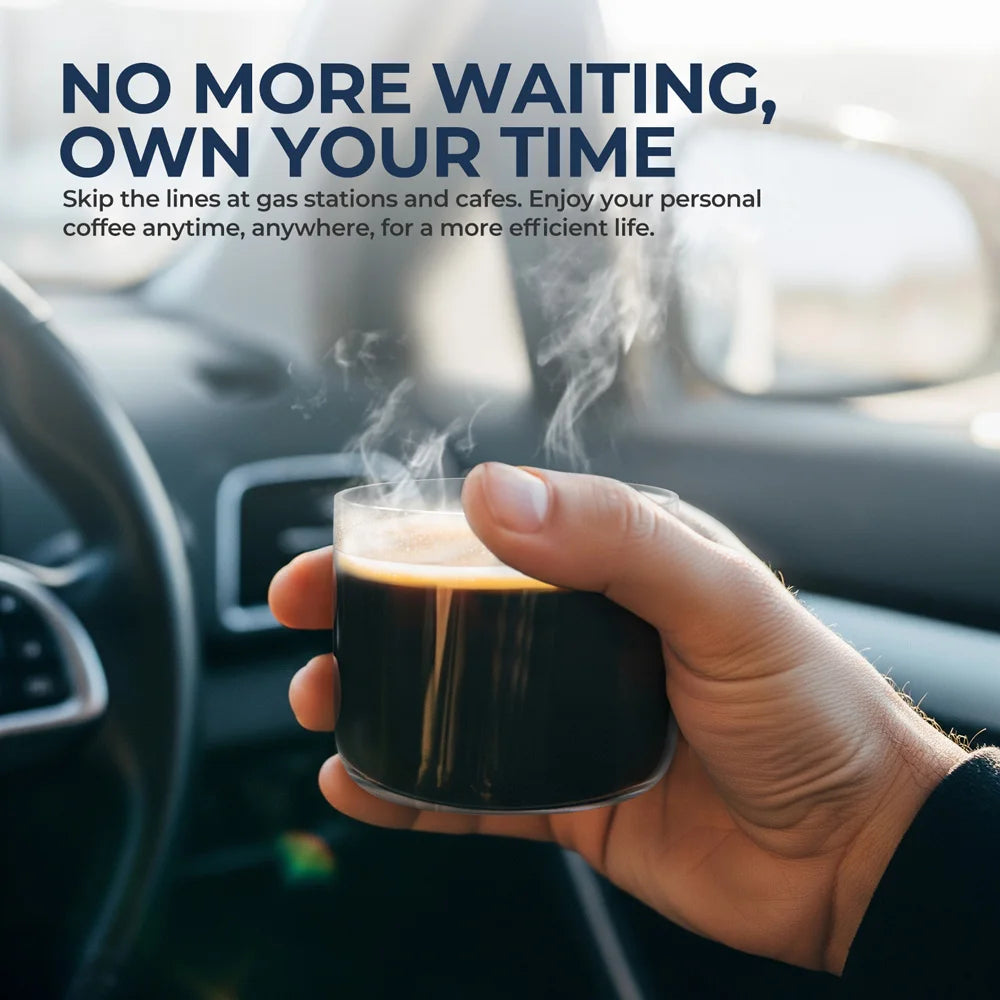 Portable 12V Espresso Coffee Maker – Compact Travel Machine for Car, Camping & Outdoors