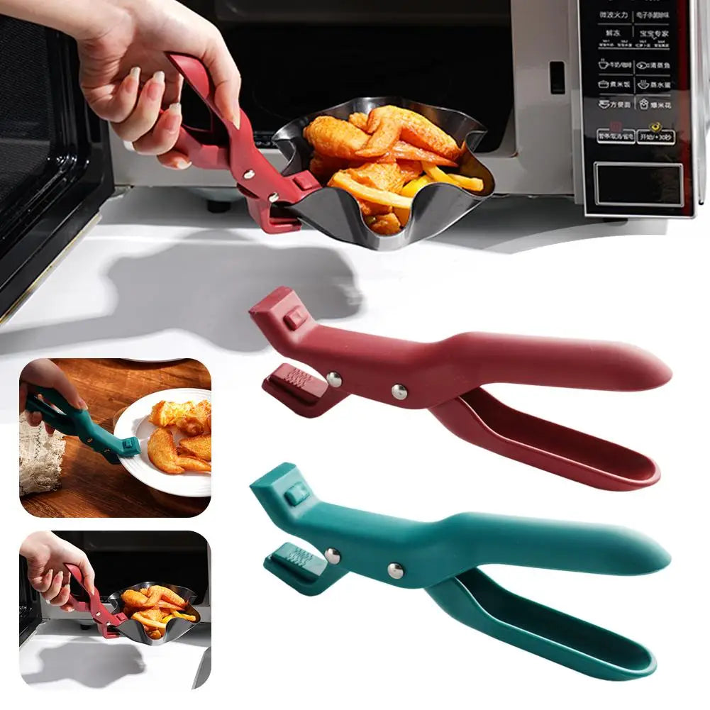 Heat-Resistant Silicone Clip – Non-Slip Kitchen Tongs & Handle Tool