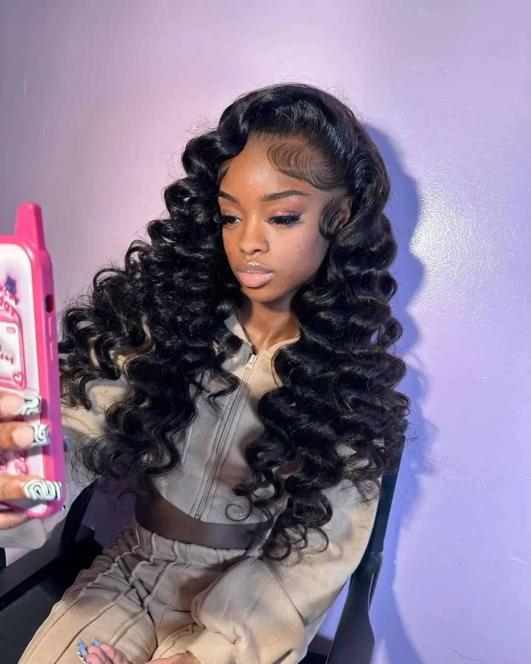 Loose Wave 13×4 HD Lace Front Human Hair Wig – 30–40 Inch Brazilian Loose Deep Wave Wig