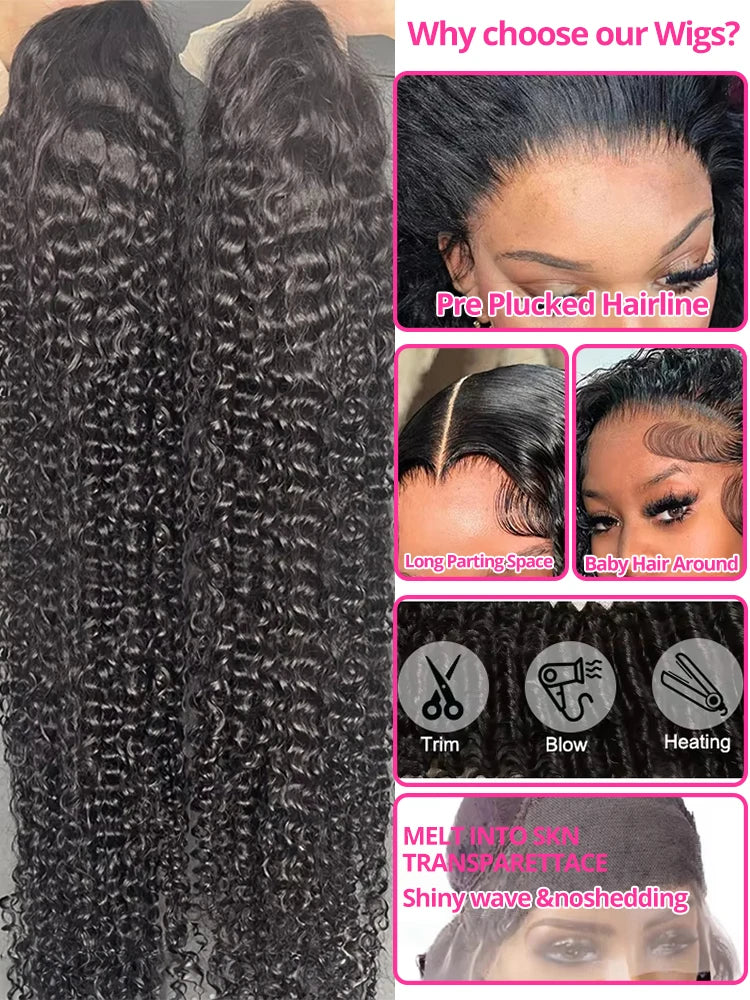 Wear & Go Water Wave Glueless Human Hair Wig 13x6 HD Lace Front – 250% Density Deep Wave