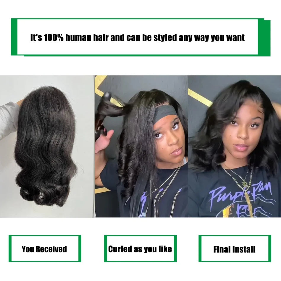 Frolo Bob Wig 5x5 HD Lace Closure Short Glueless Body Wave Human Hair Wig (220 Density, Brazilian Remy, 8–16 Inch)