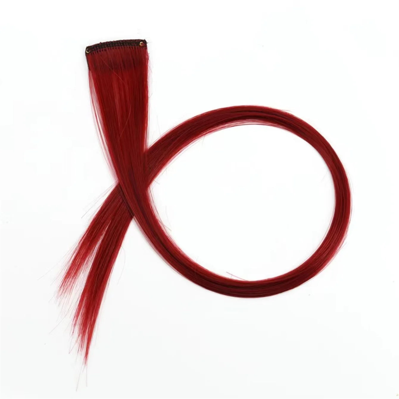 Straight Synthetic Clip-In Hair Extensions | 5pcs Set | 20 Inch | Bold Colors | Party & Cosplay