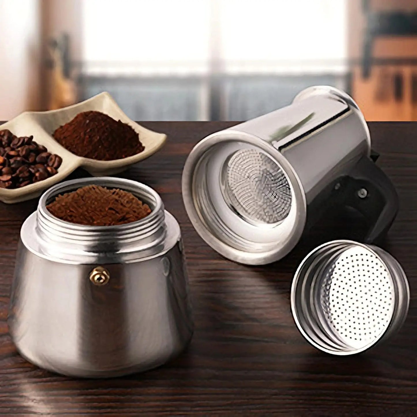 Classic Aluminum Stovetop Moka Pot (4/6/9 Cups) – Authentic Italian Espresso, Anywhere