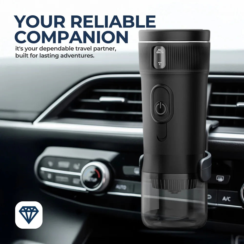Portable 12V Espresso Coffee Maker – Compact Travel Machine for Car, Camping & Outdoors