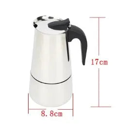 Classic Aluminum Stovetop Moka Pot (4/6/9 Cups) – Authentic Italian Espresso, Anywhere