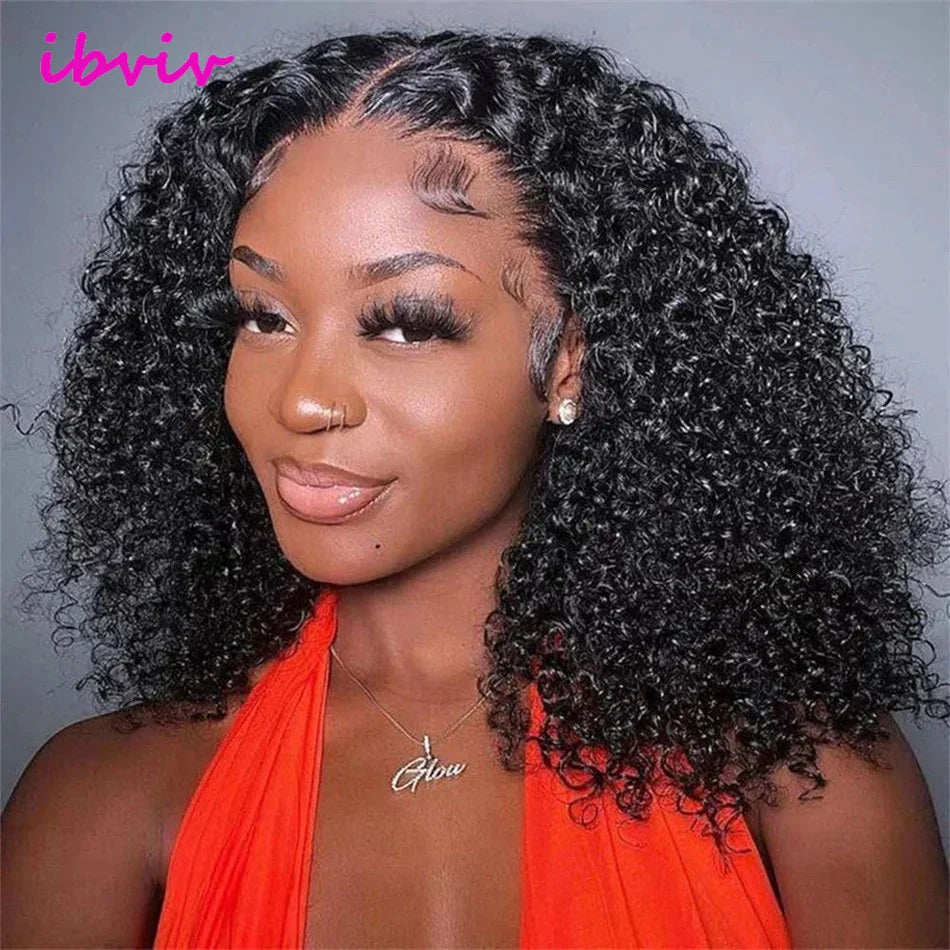 Kinky Curly 13x4 Lace Front Wig 250% Density – Vietnamese Raw Human Hair, Natural Wet & Wavy Look