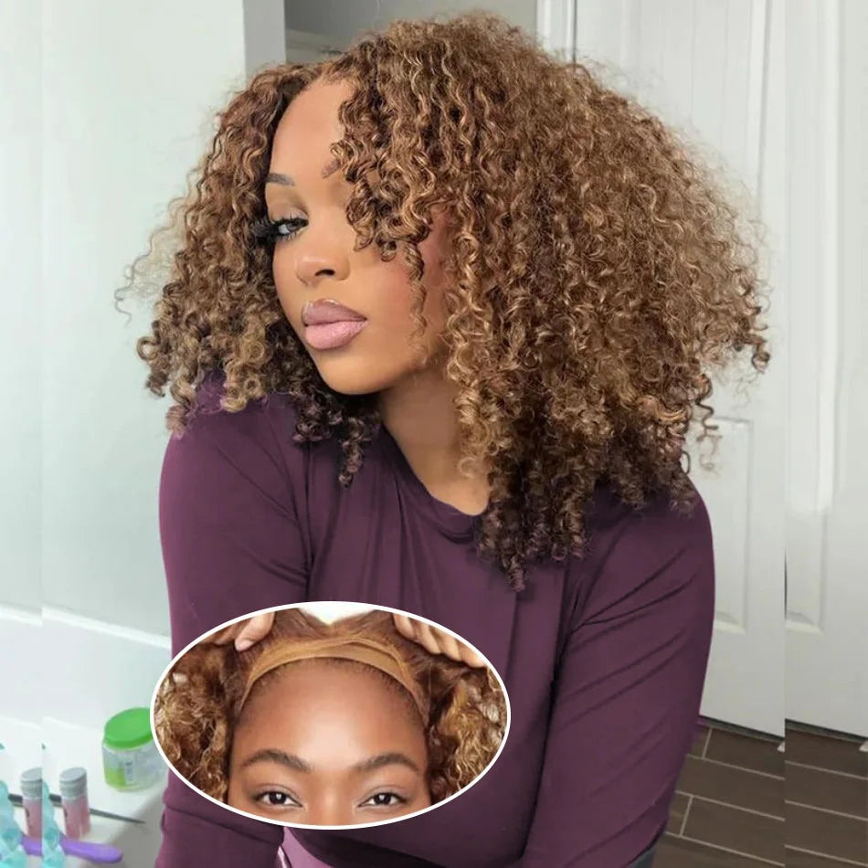 427 Highlight Deep Wave Bob Wig (250% Density) | Glueless 5x5 HD Lace Closure | Brazilian Human Hair