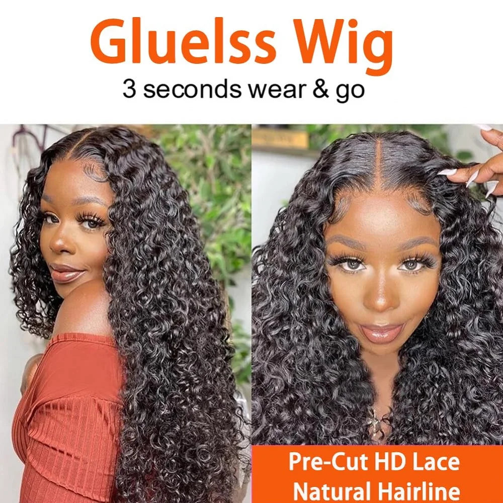 Chocolate Brown Deep Wave 5x5 Glueless Human Hair Wig | Ready to Wear | WowPopMall Hair