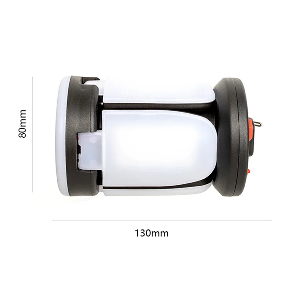 Rechargeable LED Camping Lantern with Solar & USB Power | Portable Folding Tent Light for Hiking, Fishing & Outdoor Use