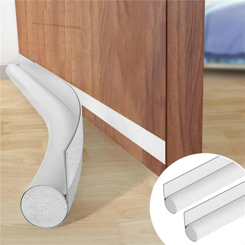 Adjustable Door Bottom Seal Strip | PU Leather Weather Blocker & Draft Stopper – Anti-Cold Gap Protector