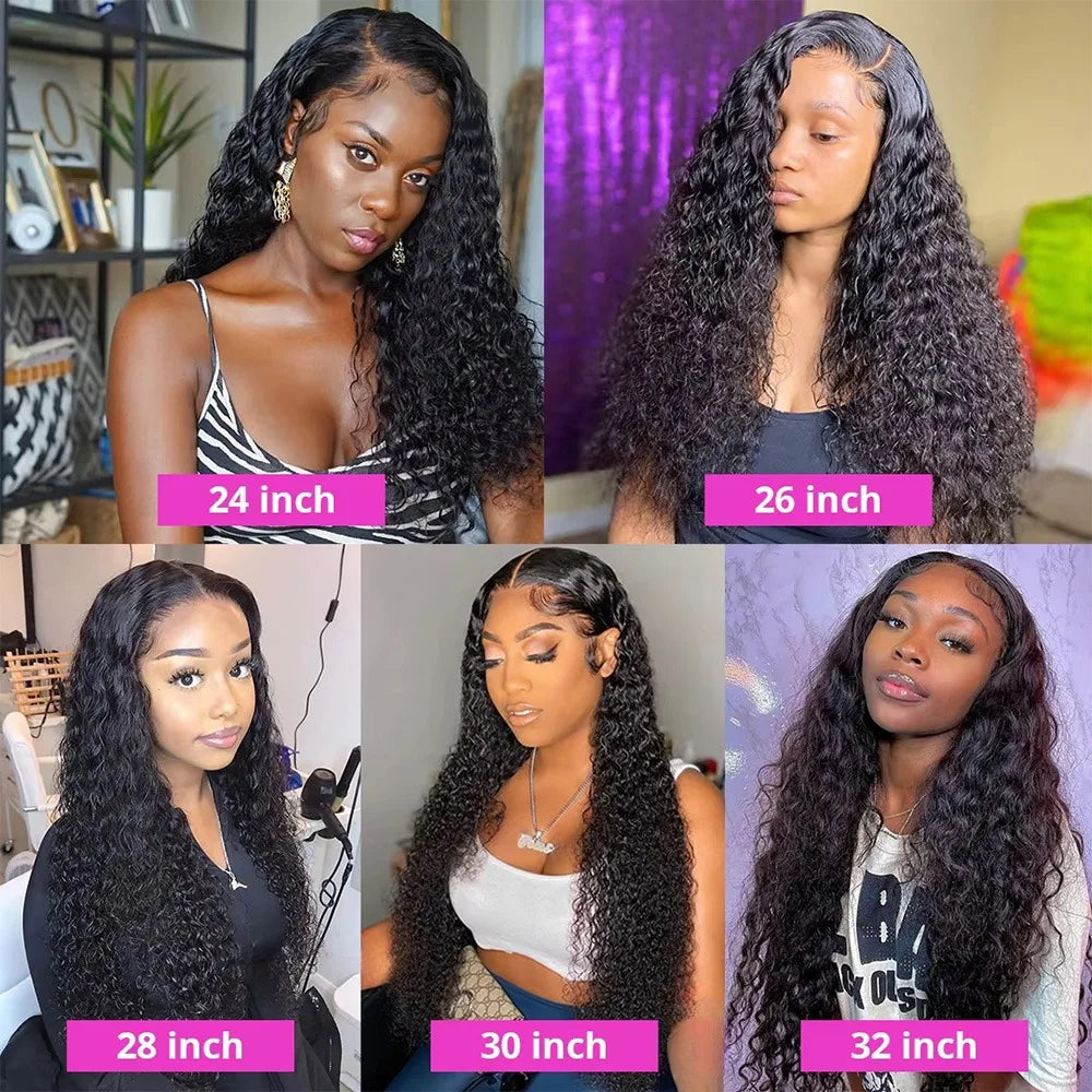 38 Inch Deep Wave 13x6 Lace Front Human Hair Wig (5x5 Closure, 360 Lace, 200% Density, Brazilian Remy)