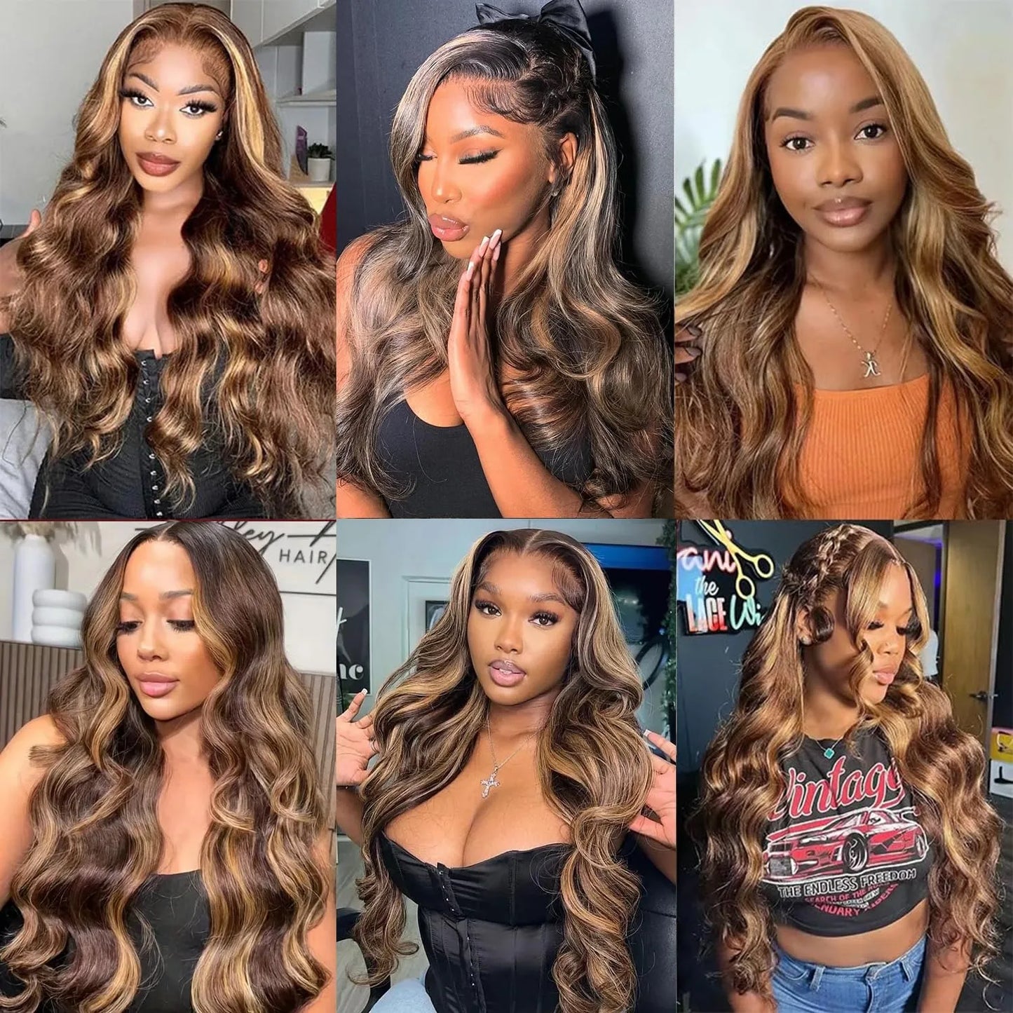 P427 Highlight Body Wave HD Lace Wig | 13x6 Human Hair Lace Front