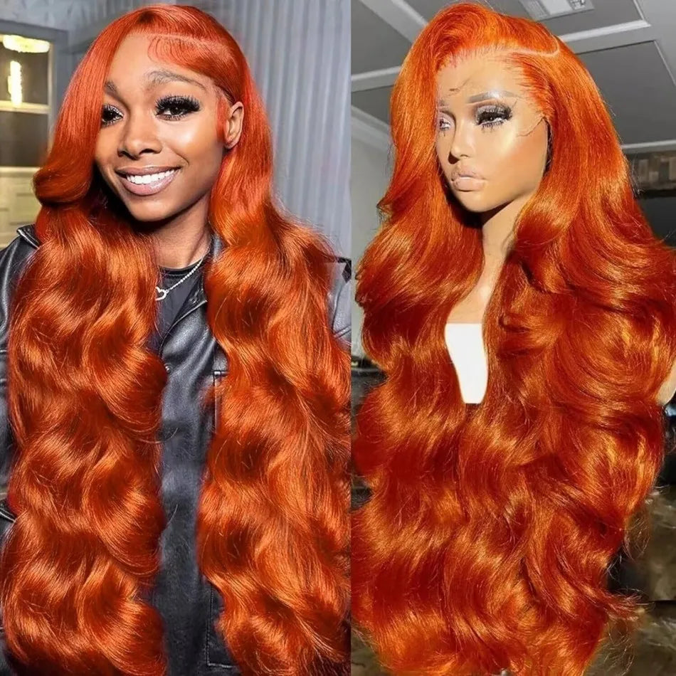 Ginger HD Lace Front Wig 13×6 Body Wave – 250% Density Human Hair (30–38 Inch)