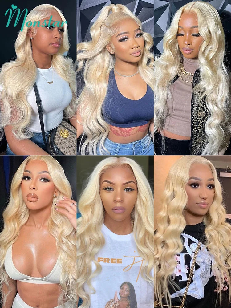 613 Blonde Hair Bundles | Brazilian Body Wave Remy Human Hair Weave | 8"-40" | 1/3/4 Bundles