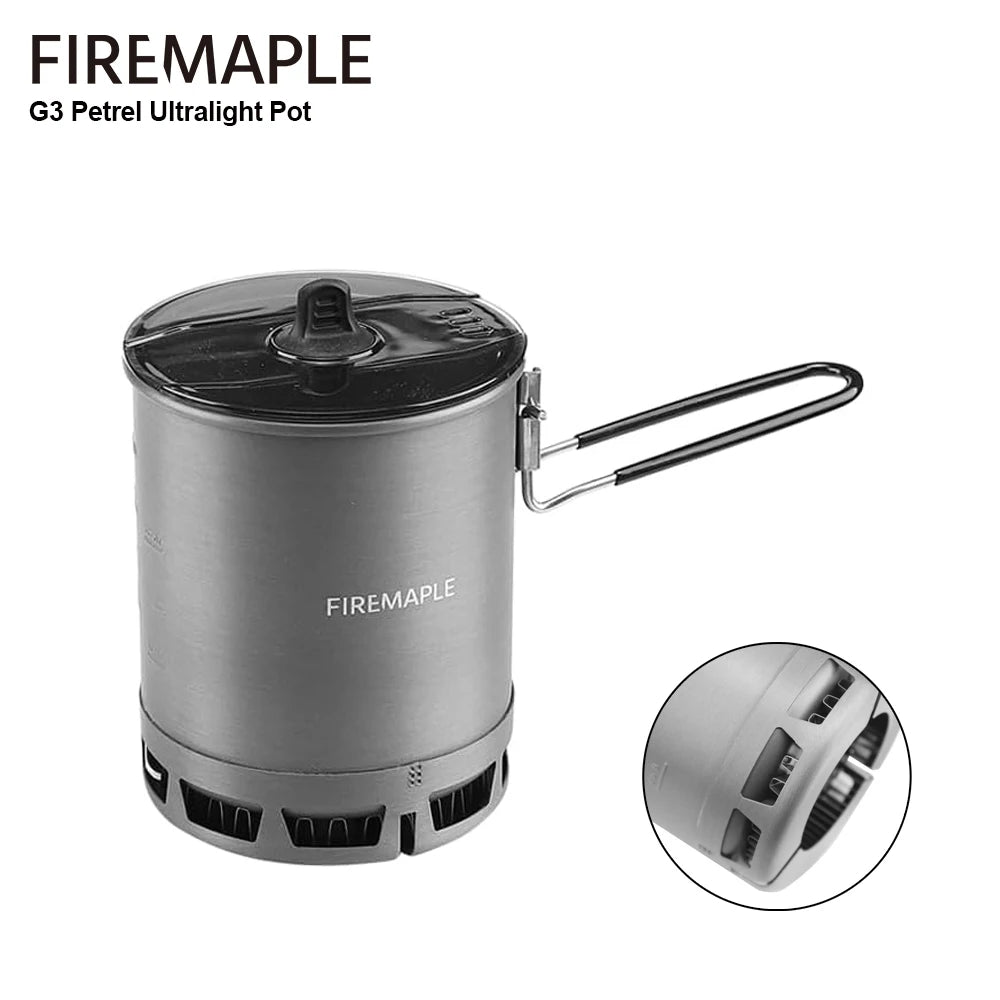 Fire-Maple G3 Petrel Ultralight Camping Pot – 600ml Lightweight Aluminum Alloy Cookware for Outdoor Hiking, Backpacking & Travel