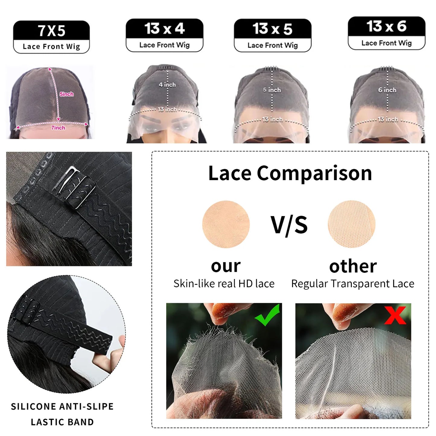 250% Density HD Lace Body Wave 13x6 Lace Front Human Hair Wig (30–40 Inch)