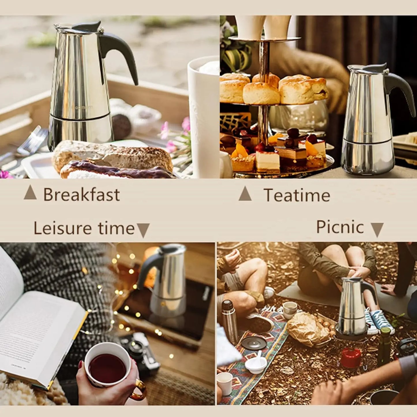 Classic Aluminum Stovetop Moka Pot (4/6/9 Cups) – Authentic Italian Espresso, Anywhere