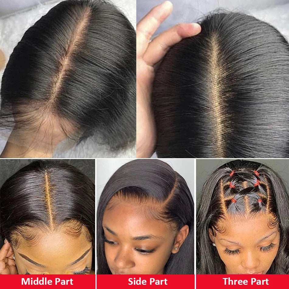 Bone Straight HD Lace Frontal Human Hair Wig 13x6 / 13x4 (30–40 Inch)