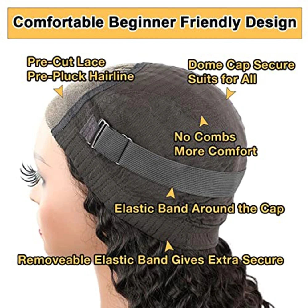 Double Drawn 13x6 HD Lace Frontal Bone Straight Ombre Brown Glueless Human Hair Wig