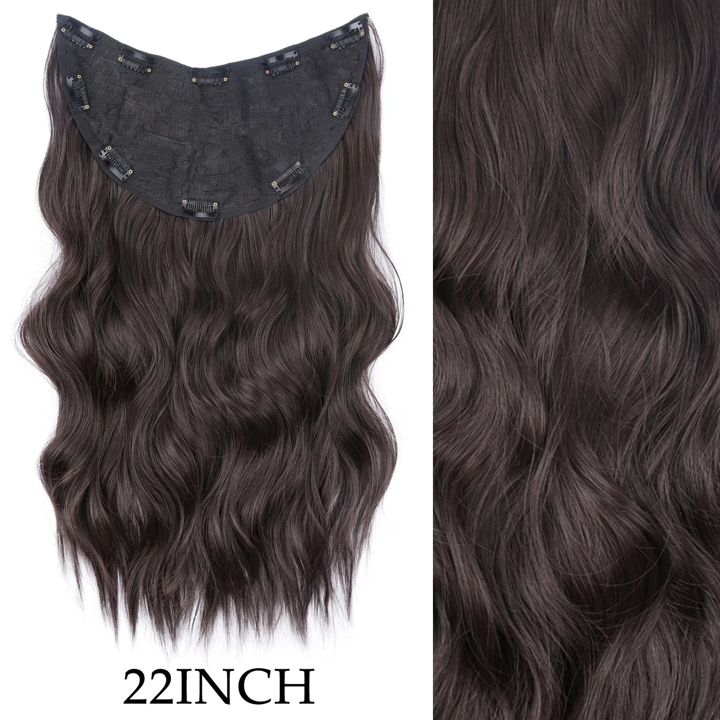 7Pcs Clip-in Hair Extensions | 24 Inch Straight | 60 Colors | Heat Resistant Fiber