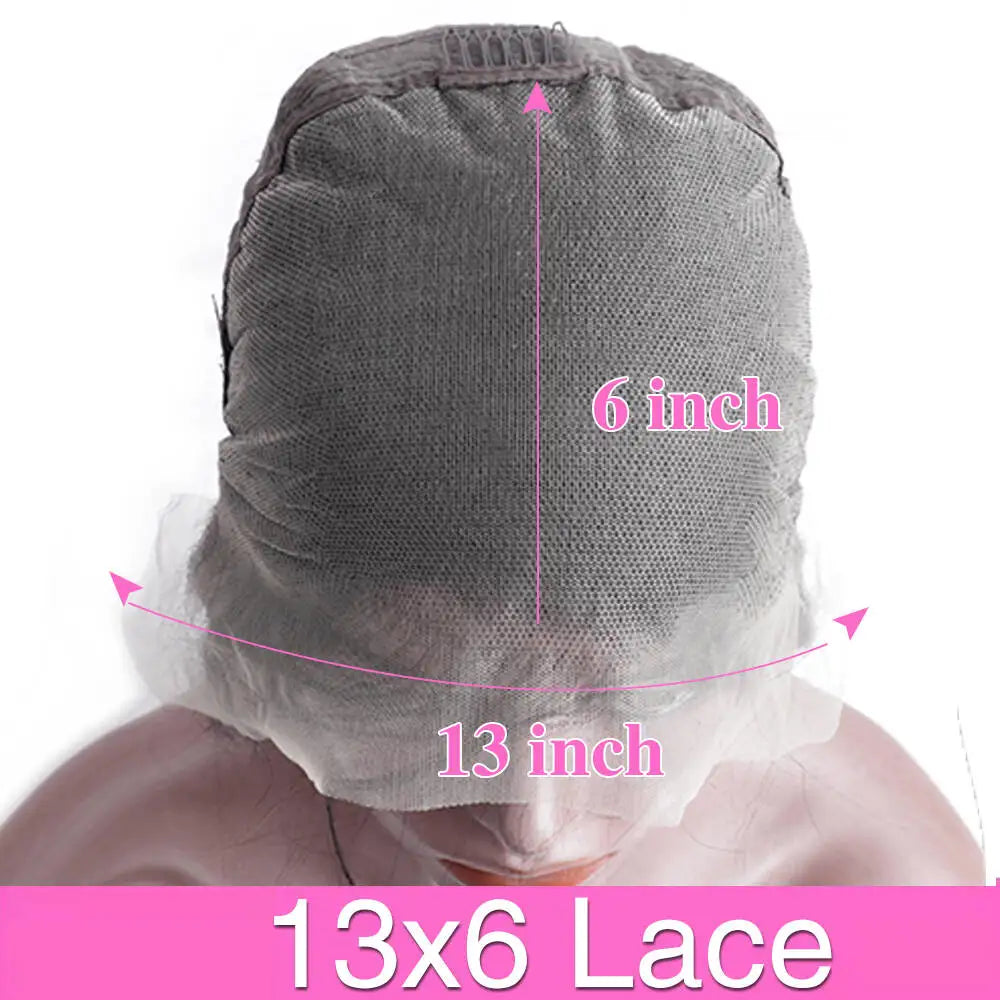 40–46 Inch Deep Wave HD Lace Front Human Hair Wig – 200% Density Remy Curl