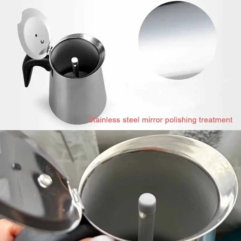 Classic Aluminum Stovetop Moka Pot (4/6/9 Cups) – Authentic Italian Espresso, Anywhere