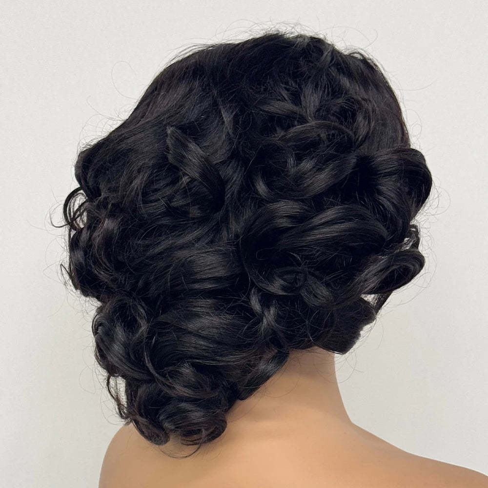 250% Density 5x5 Lace Closure Short Loose Bouncy Wig – 100% Virgin Vietnamese Human Hair (4–16 inch)