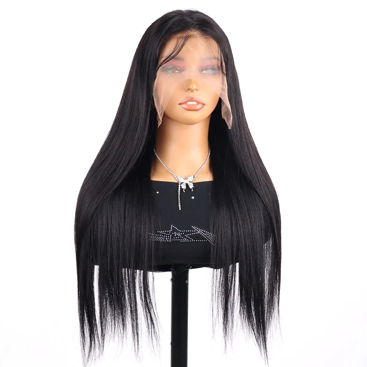 250% Density 13x6 Bone Straight HD Lace Front Wig (40–50") Virgin Brazilian Human Hair