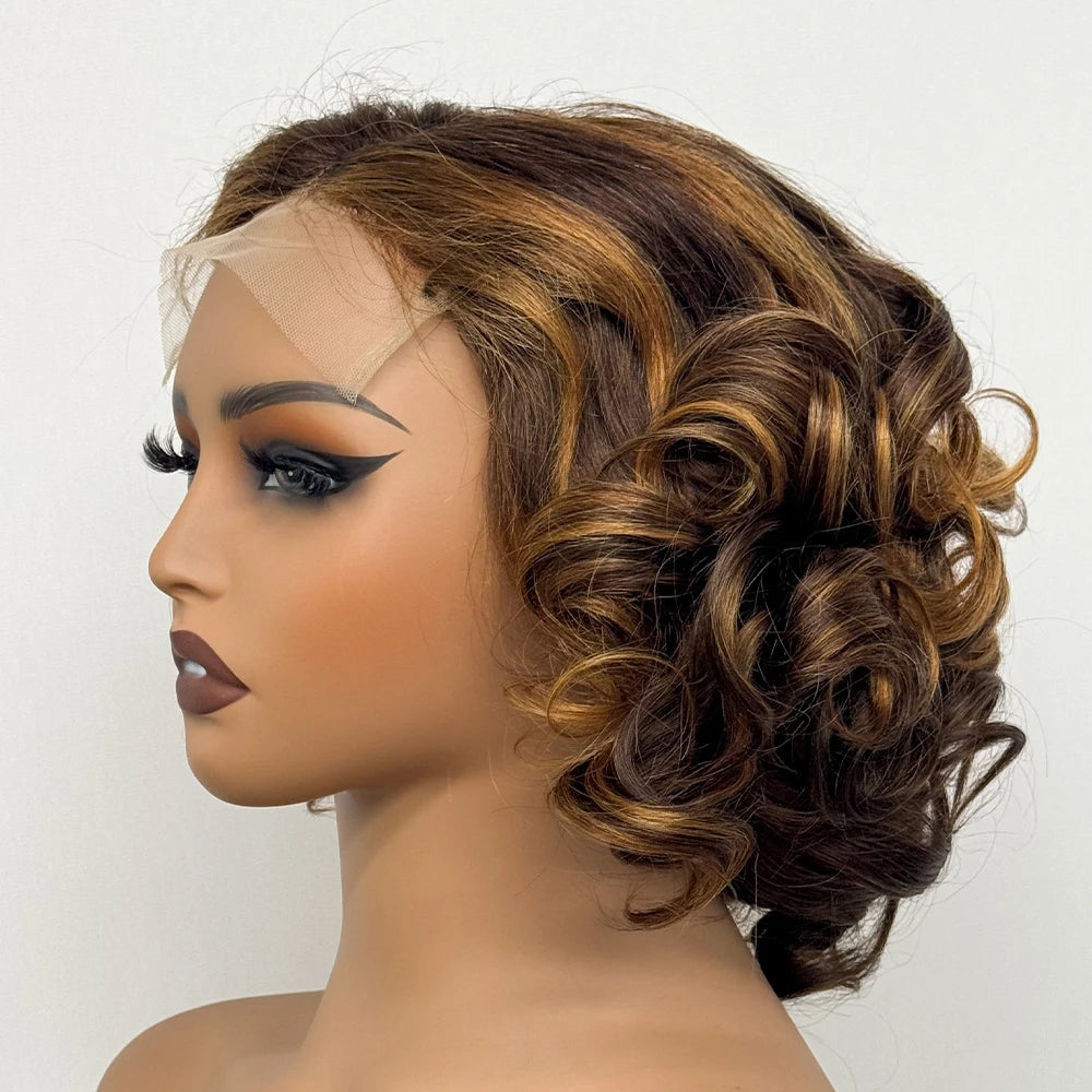 250% Density 5x5 Lace Closure Short Loose Bouncy Wig – 100% Virgin Vietnamese Human Hair (4–16 inch)