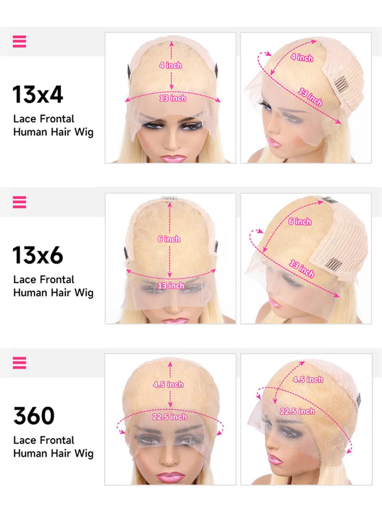 #613 HD Lace Front Wig | 13x4 / 13x6 / 360 Lace | Honey Blonde Brazilian Body Wave Human Hair Wig