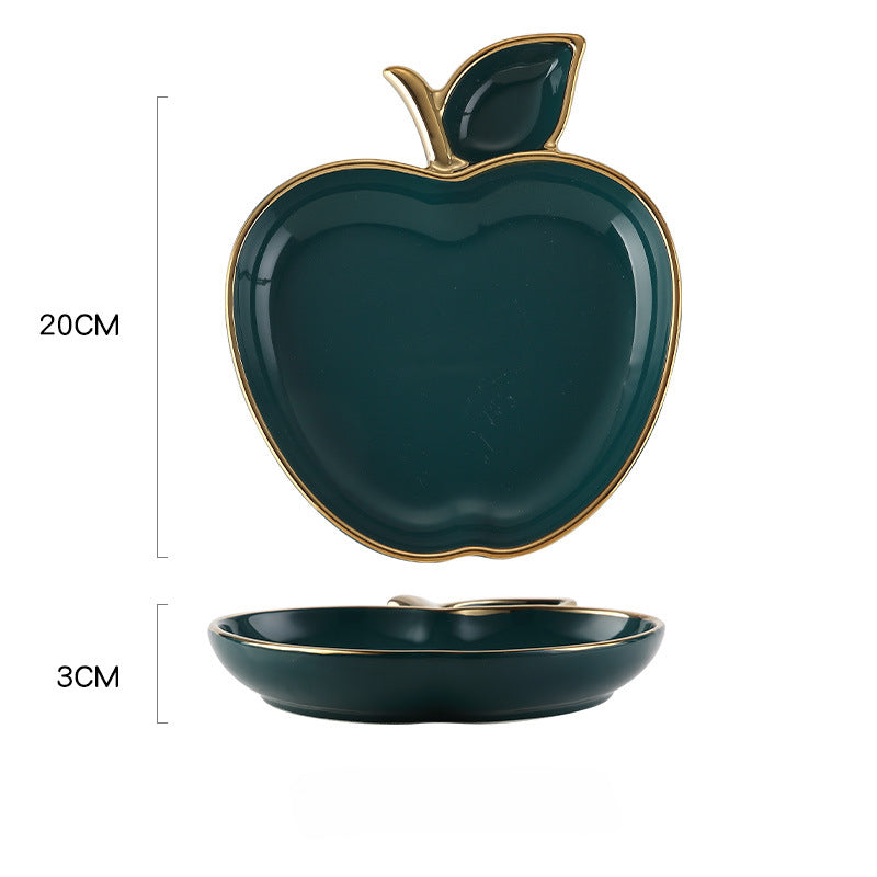 Jucaica Rosh Hashanah Apple Honey Dish – Ceramic Dessert Plate Set